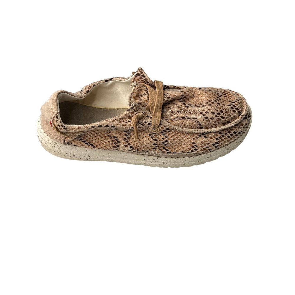 Hey Dude’s Women’s Python Light Rose Pattern Size 6 Brown’s Tan‎ - Picture 5 of 9